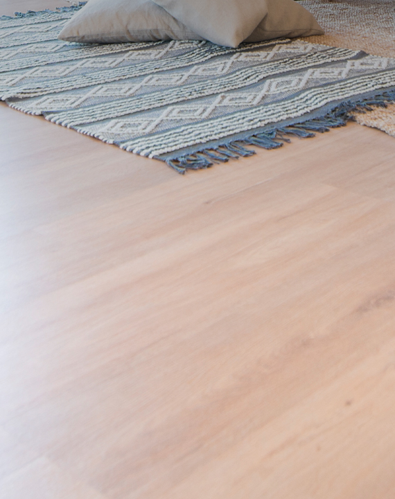 Installed laminate flooring in home